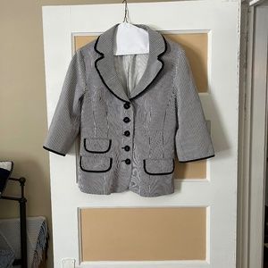 Classic Nanette Lepore Black Striped Jacket Blazer